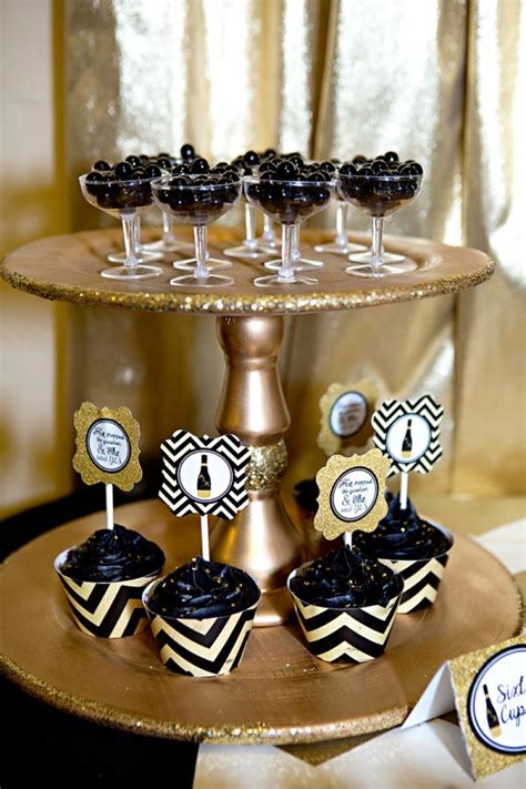 Gold And Black Bridal Shower - Bridal Shower Ideas - Themes