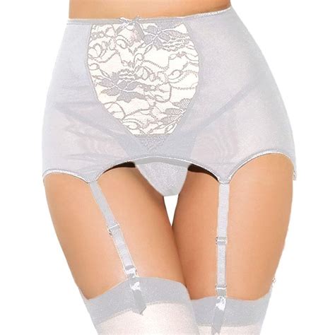 Plus Size Strap Suspender Belt High Waisted Lace Hollow Out Garter