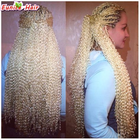 Russia Blonde 613 Zizi Braid Hair Micro Wave Hair Extension Synthetic