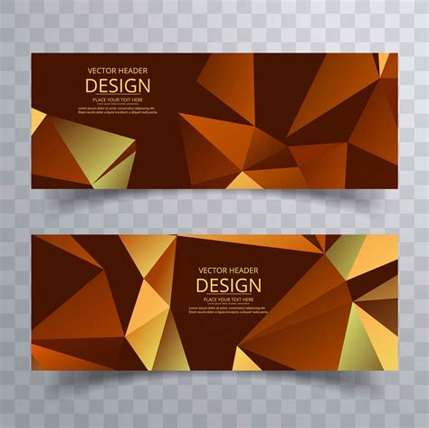 Abstract Colorful Geometric Polygon Banners Set 257623 Vector Art At