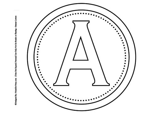 free 8 inch white circle printable banner letters a z printable