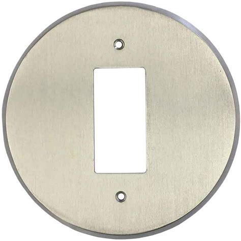 Round Satin Nickel Gfci Rocker Switch Plate Covers