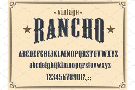 Western Font Type Wild West Letters Creative Market