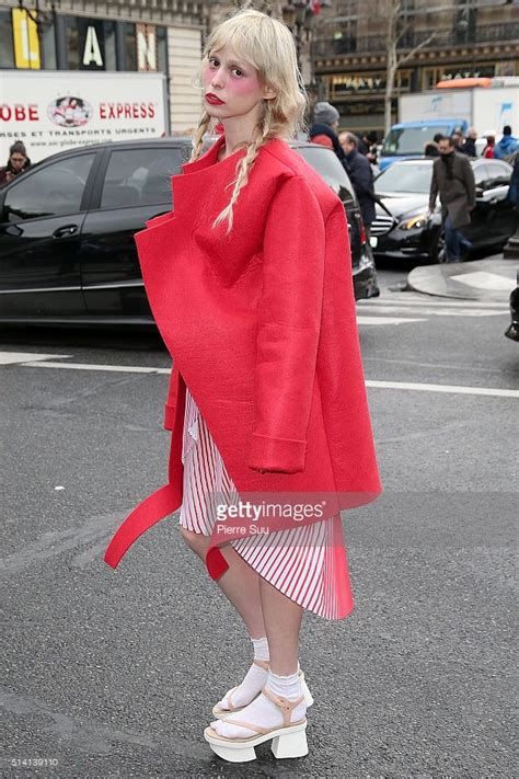 Petite Meller Arrives At The Stella Mccartney Show As Part Of The
