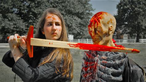 Can a 17 year old girl kill a zombie with a wooden sword? Game of