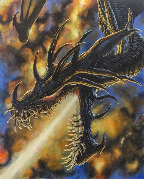 During the war of wrath, the valar waged their final war on morgoth. Ancalagon The Black Painting by Kip Rasmussen