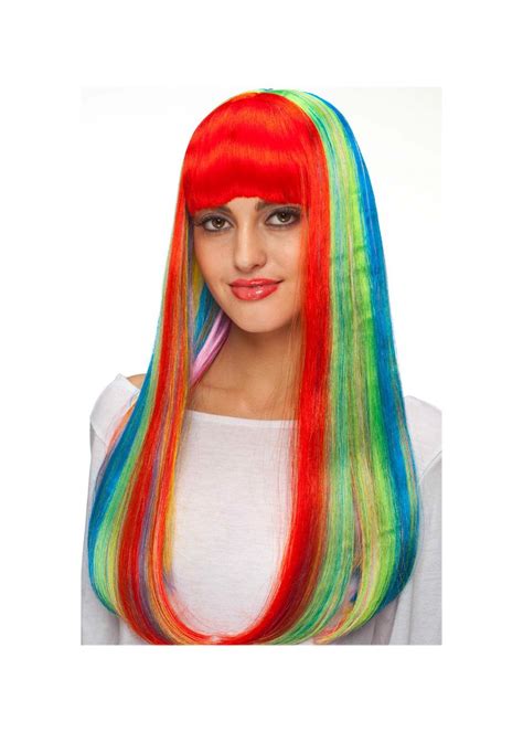 Spectra Neon Rainbow Women Wig Wigs