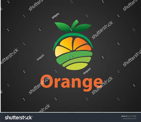 Farming Fruit Orange Fruit Logo Design Stock Vector Royalty Free