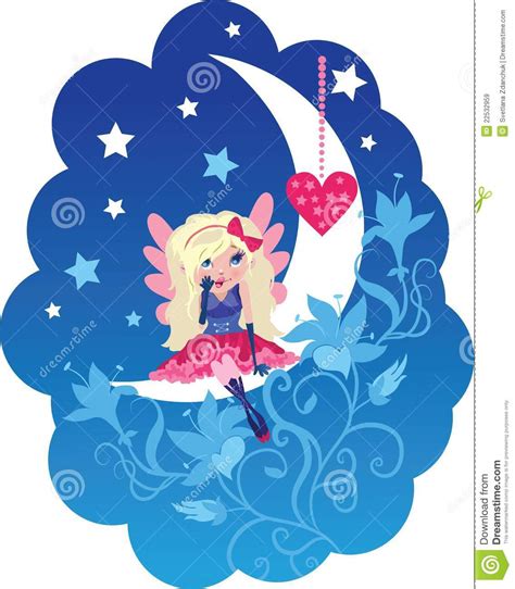 Cute Love Angel Cartoon Vector Royalty Free Stock Images
