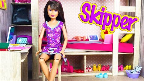 Barbie Skipper Morning Routine Dans Sa Chambre Avec Lits Superposés 💖barbie Sisters Bunk Bed