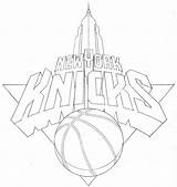 Knicks Coloring sketch template