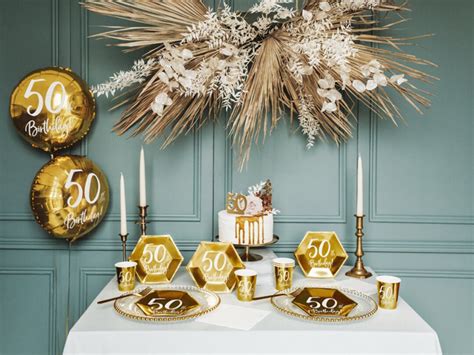 Gold 50th Birthday Party In A Box Gold Birthday Decorations Etsy