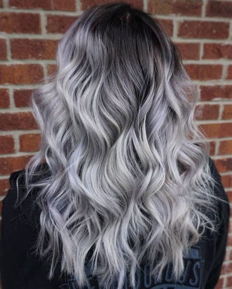 40 Bombshell Silver Hair Color Ideas For 2022 Hair Adviser Dark Roots Blonde Hair Silver