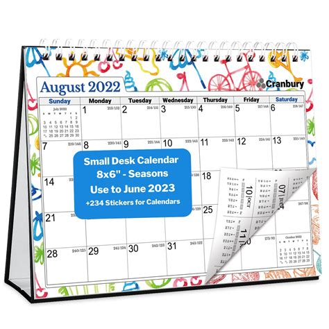 Buy Cranbury Small Desk Calendar 8x6 Seasons Use To June 2023