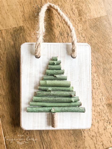 Diy Twig Christmas Tree Ornament The Turquoise Home