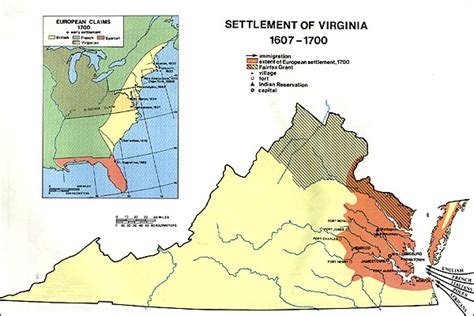 1700 Virginia Map