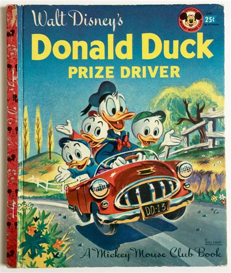Vintage Childrens Book Walt Disney Donald Duck Prize Driver Etsy
