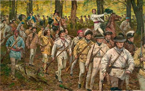 17, 1781, during the american revolution. Daniel Morgan's rifleman attack the British at Freeman ...