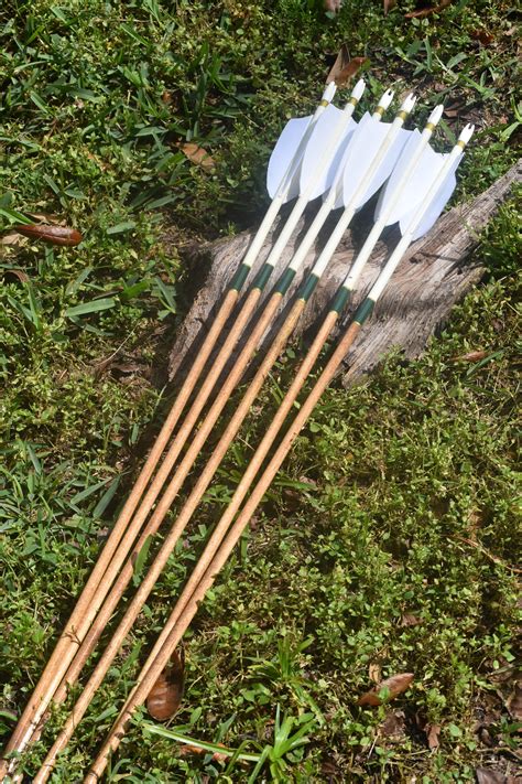 Archery arrows Traditional wood arrows with white dip and | Etsy