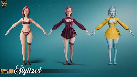 Scarlet Stylized Female Character Finished Projects Blender
