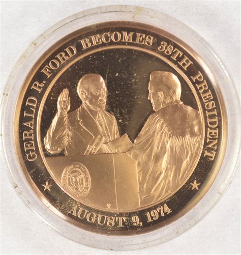 August Gerald R Ford Becomes Th President Bronze Historic