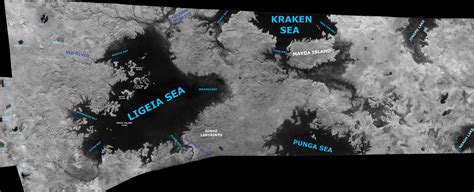 Seas Of Liquid Methane At Titans North Pole Rspace