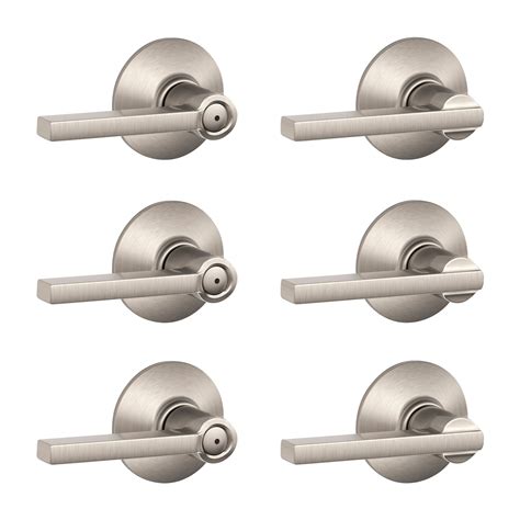 Shop Schlage Schlage Latitude Satin Nickel Door Handle Multi-Pack at