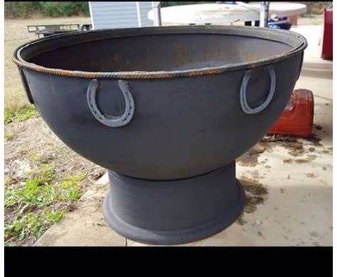 Outdoor Horseshoe Fire Pit Made From Propane Tank And Wheel Cant Wait