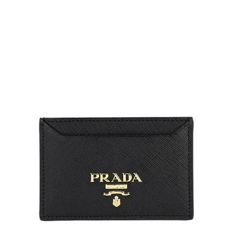 Black Prada Leather Cardholder Brandalley