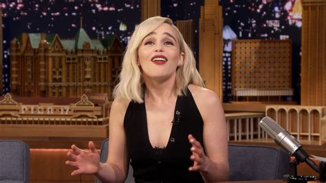 Watch The Tonight Show Starring Jimmy Fallon Interview Emilia Clarke Shows Off Her Embarrassing