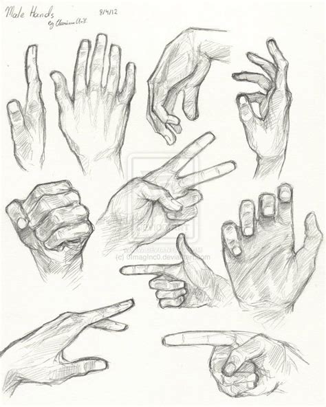 Sketch Drawing References Hands Rectangle Circle