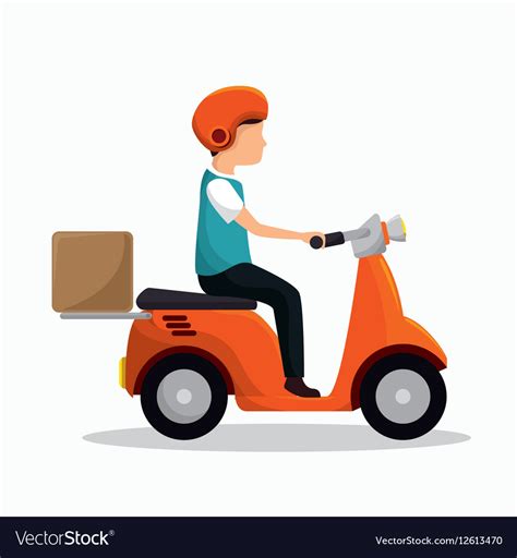 Motorcycle delivery service icon Royalty Free Vector Image