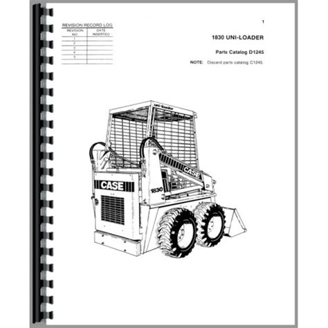 Case 1830 Uniloader Parts Manual