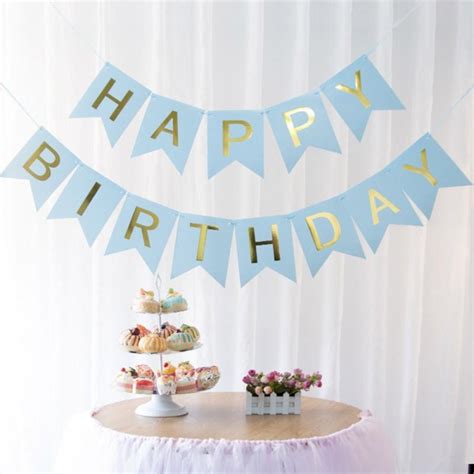 Buy 1 Set Paper Happy Birthday Party Bunting Banner Decorations Hanging