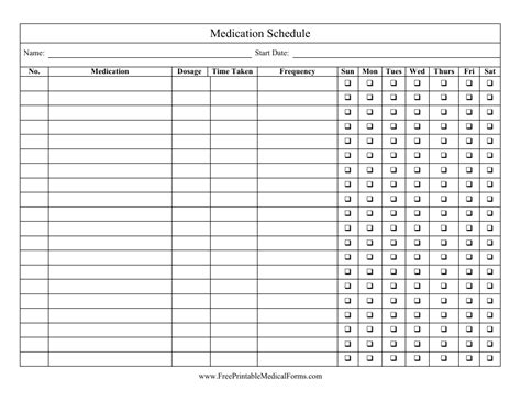 Eye Drop Schedule Sheet Template Printable Medical Forms Letters Sheets