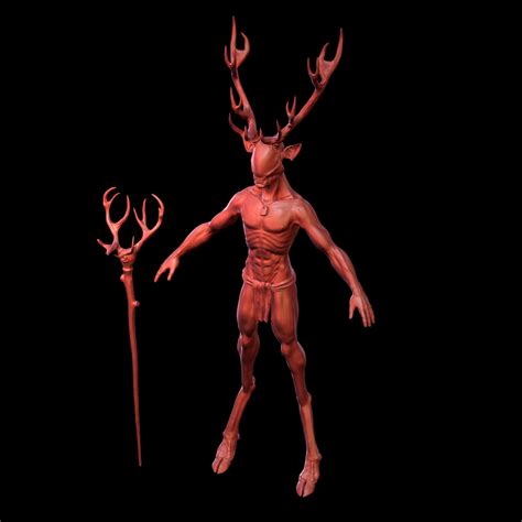 Hern Mythical Humanoid Creature 3d Model Obj Lwo Lw Lws Lxo Lxl