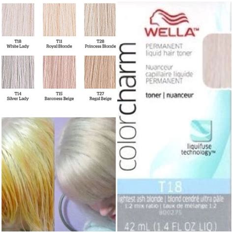 Wella T Toner For Blonde Platinum Hair Pre Lighten The Hair With Wella Bleach To Desired