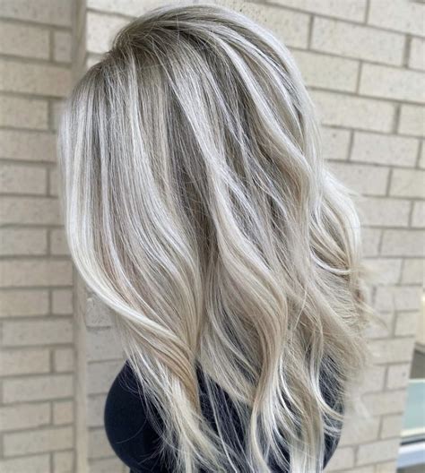 Ombre Balayage Hairstyles For Long Hair Ice Blonde Highlights Hair My