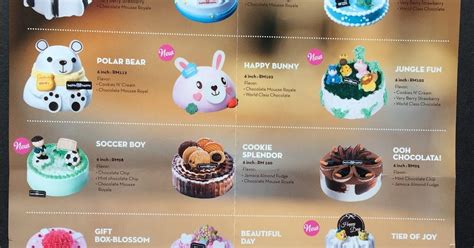 They sell thick milkshakes, all of which come in different sizes for different prices. Baskin Robbin 31 Malaysia Ice Cream Cake Flyer