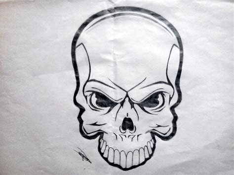 We will start by drawing the skeleton's head first. Skull Face Drawing Easy Skeleton Face ... | Simple face ...