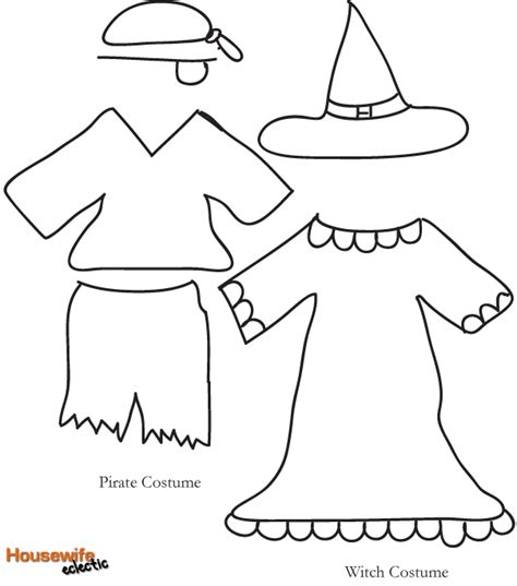 Free Paper Doll Template Halloween Costumes Housewife Eclectic