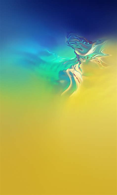 Samsung Galaxy S10 Blue Green Abstract Stock Wallpapers