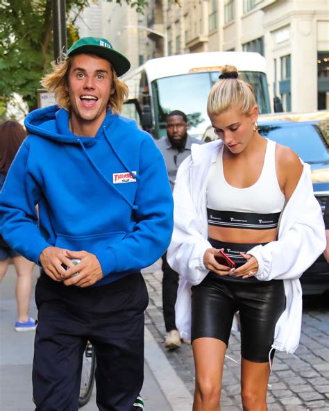 hailey baldwin and justin bieber hold hands and she flashes her engagement ring in nyc access