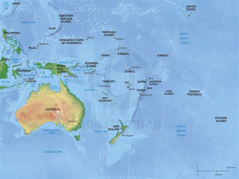 Vector Map Australia Continent Shaded Relief One Stop Map Australia