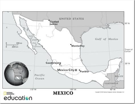 Mapa Físico Mudo De México Mapa De Ríos De México National Geographic