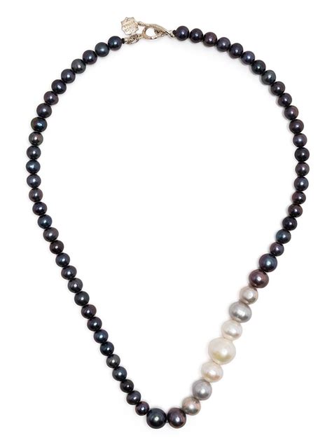 Dower And Hall Dark Ombre Freshwater Pearl Necklace Farfetch