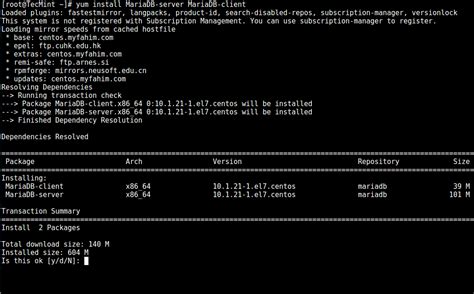 How To Install And Secure MariaDB 10 In CentOS 7