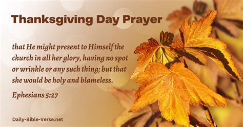Thanksgiving Day Prayer Daily Bible Verse