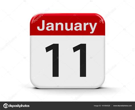 11th January Calendar — Stock Photo © Oakozhan 161954528