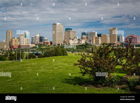 The City Skyline Of Edmonton Alberta Canada Stock Photo Alamy